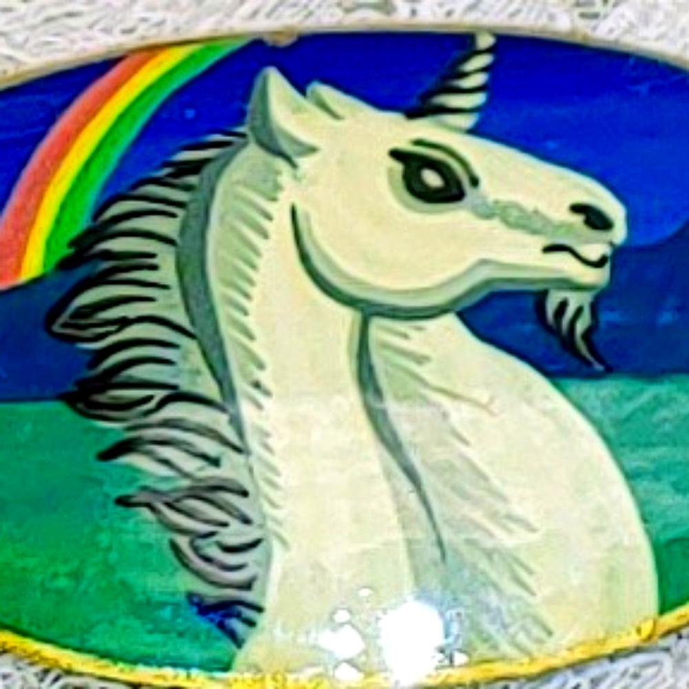 Unicorn Russian Hand painted Pin